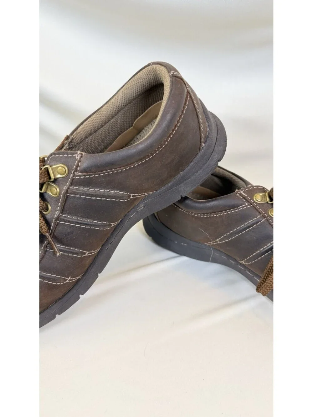 Skechers Men's Alley Cat Casual Comfort Leather Oxford Shoes Brown Sz 11 60745